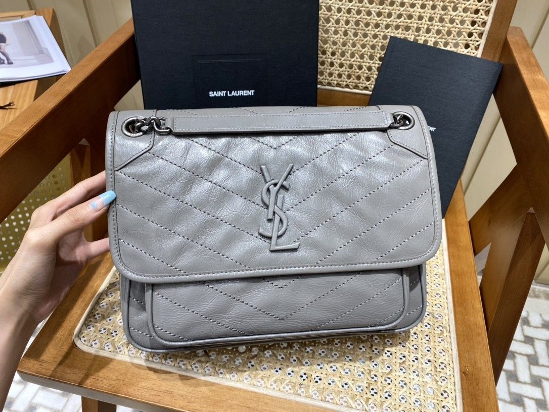 Ladies NIKI bag gray Saint Laurent