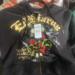 ED HARDY ZIP UP HOODIE