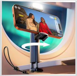 Airplane Travel Essentials, Cruise Ship Essentials 2026 for Women Men Phone Holder Mount (LED) Airplane Gadgets for Men Women Long Flight Travel