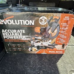 eVOLUTION Dual Bevel Sliding Miter Saw 