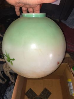 Antique lamp globe shade