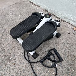 Mini Stepper Exercise Machine w/ Resistance Bands & LCD Display