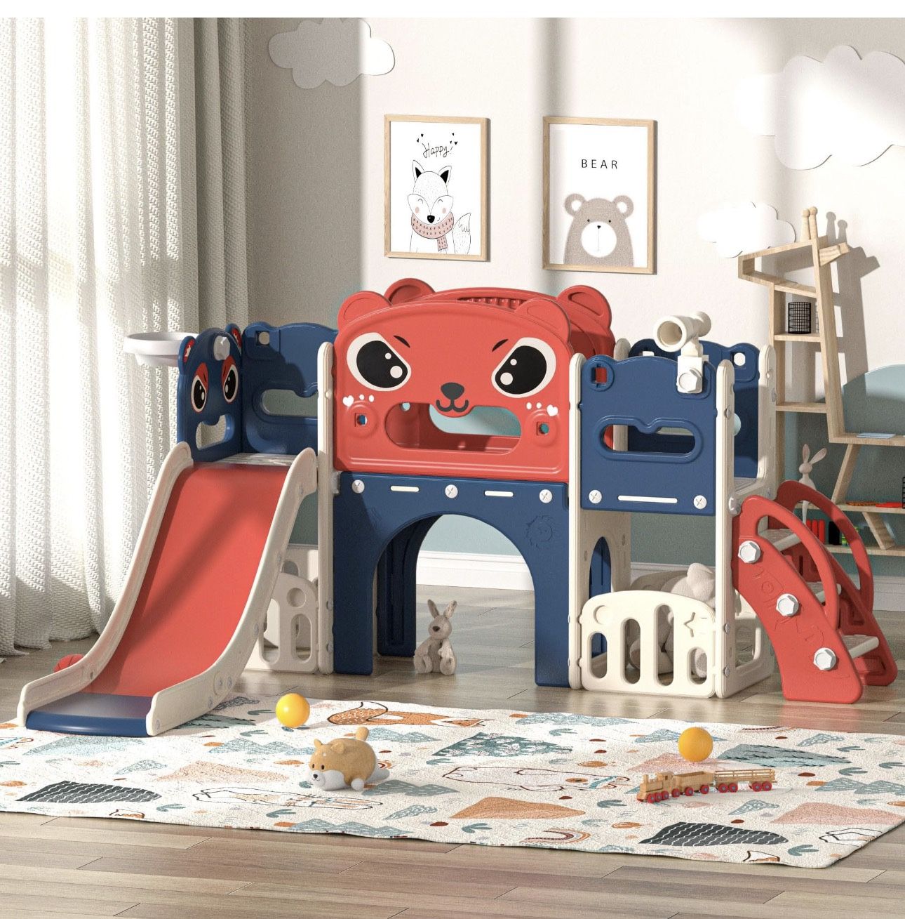 8 in 1 toddler slide and play set -indoor /outdoor