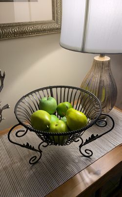 Decorative kitchen metal basket
