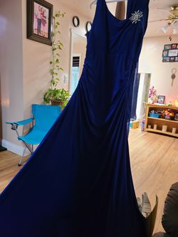 Long royal blue dress