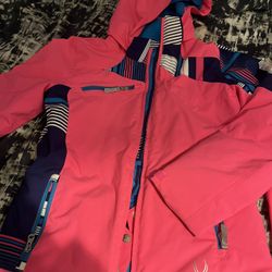 Woman’s Pink Spyder Snowboard Pants And Jacket