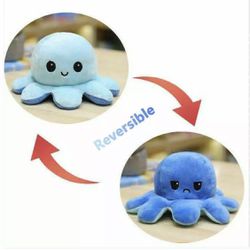 Reversible Flip Octopus Plush Stuffed Toy 1 pc