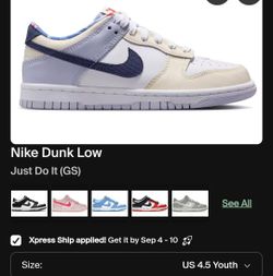 Nike Dunk Low Just Do It GS Sneakers
