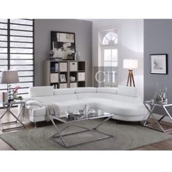 New White Sectional Sofa Couch 