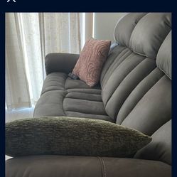 Grey Sectional With Recliner