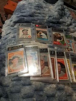 Vintage Topps Baseball Cards Lot Graded Slabs
