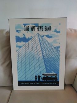 DAVE MATTHEWS BAND POSTER FRAMED AND SIGNED