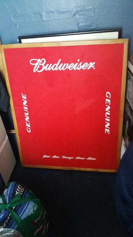 Budweiser dart board backboard
