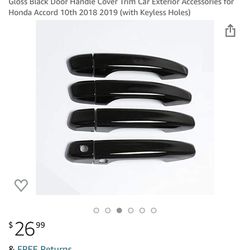 Black Honda Accord 2018-2021 Door Handle Cover