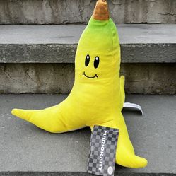 Nintendo Banana Plush Mario Kart, 9” tall