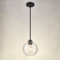 8-inch Black Pendant Light