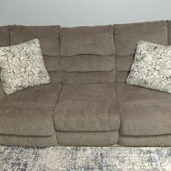 Ashley Manual Dual Reclining Sofa And Loveseat