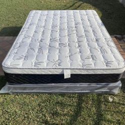 Queen Size Eurotop Mattress Comes With Box Spring Free Home Delivery 