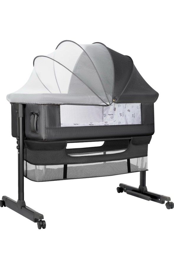 Baby Bassinet Bedside Sleeper – Dark Gray
