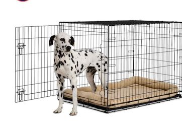 Foldable metal dog cage