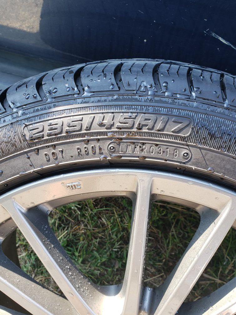2008-2014 Subaru wrx wheels and tires.