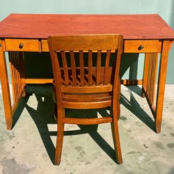 Mission Style Desk & Chair