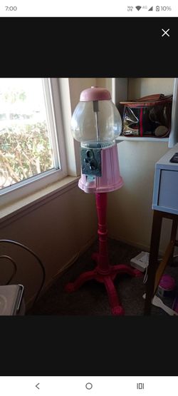 Pink bubble gum machine