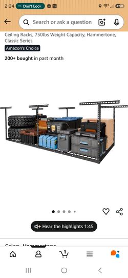 Overhead storage rack 4x8 Brand New