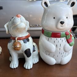 Porcelain Dog And Cookie Jar