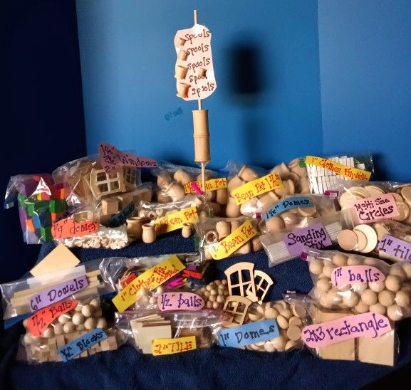 FIRST $60 TAKES ALL....ALL MUST GO... Huge Amount Wood Craft Pieces And Miniatures ...