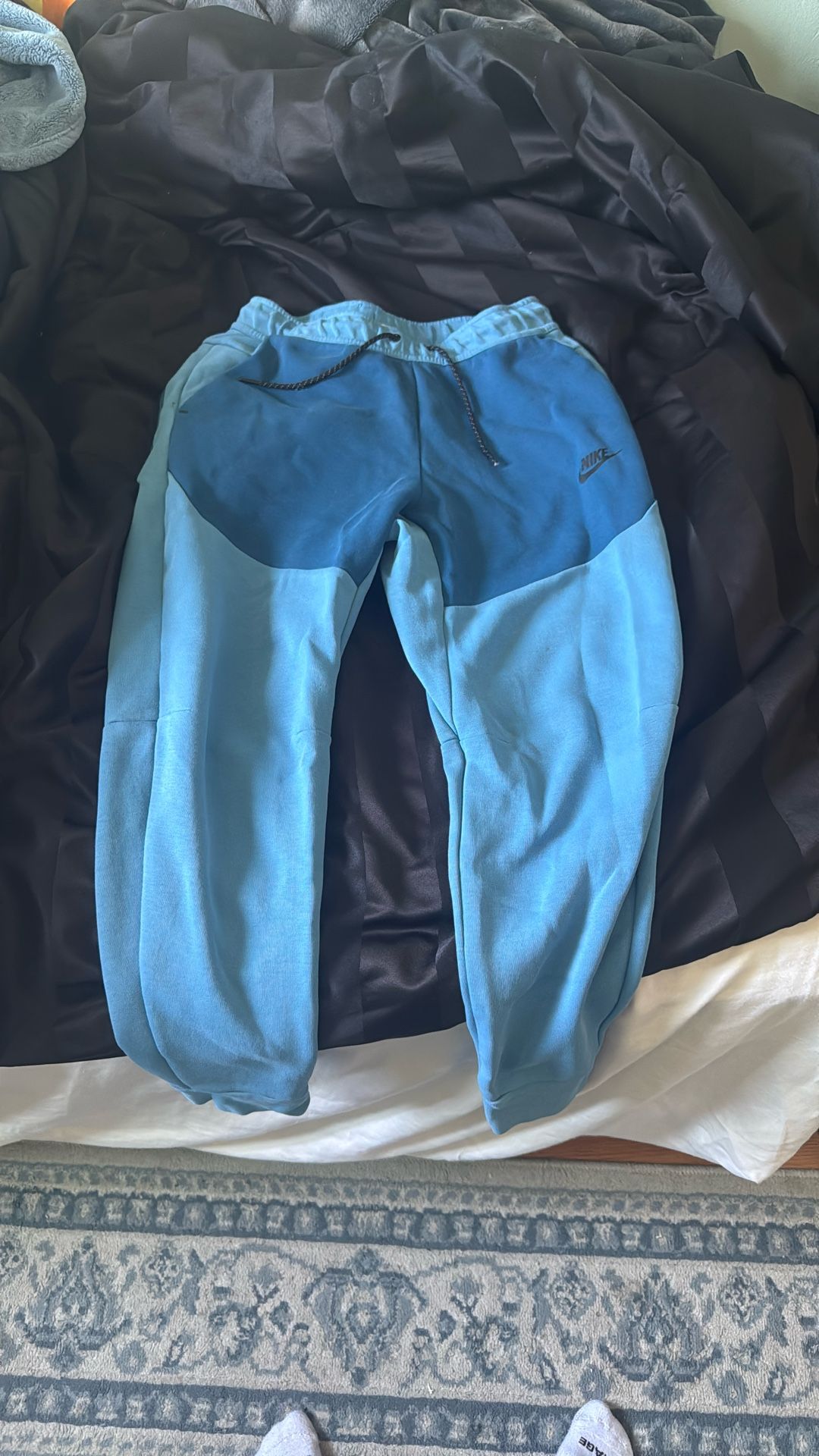 Blue Nike Tech Joggers/Sweats, Size Small