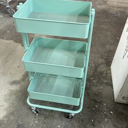 Rolling shelf cart