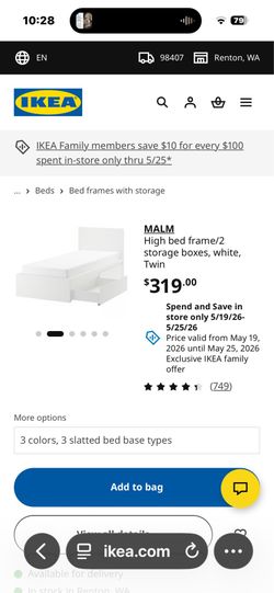 IKEA twin bed