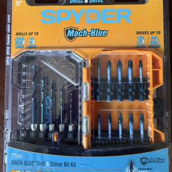 Spyder Mach-Blue Drill & Driver Bit Kit