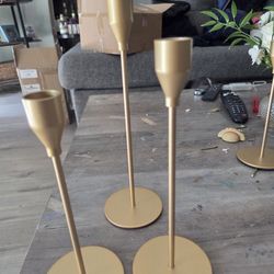 Gold metal Candle Holder