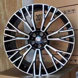 22x9.5 / 22x10.5 5x112 BMW X5 / X6 Black Machine Wheels