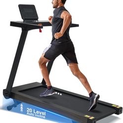 Treadmill with Auto Incline, BORGUSI Heavy Duty Treadmill for Home, Wide Belt (retail $620)