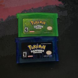 Game Boy Advanced Pokémon Leaf Green And Sapphire 