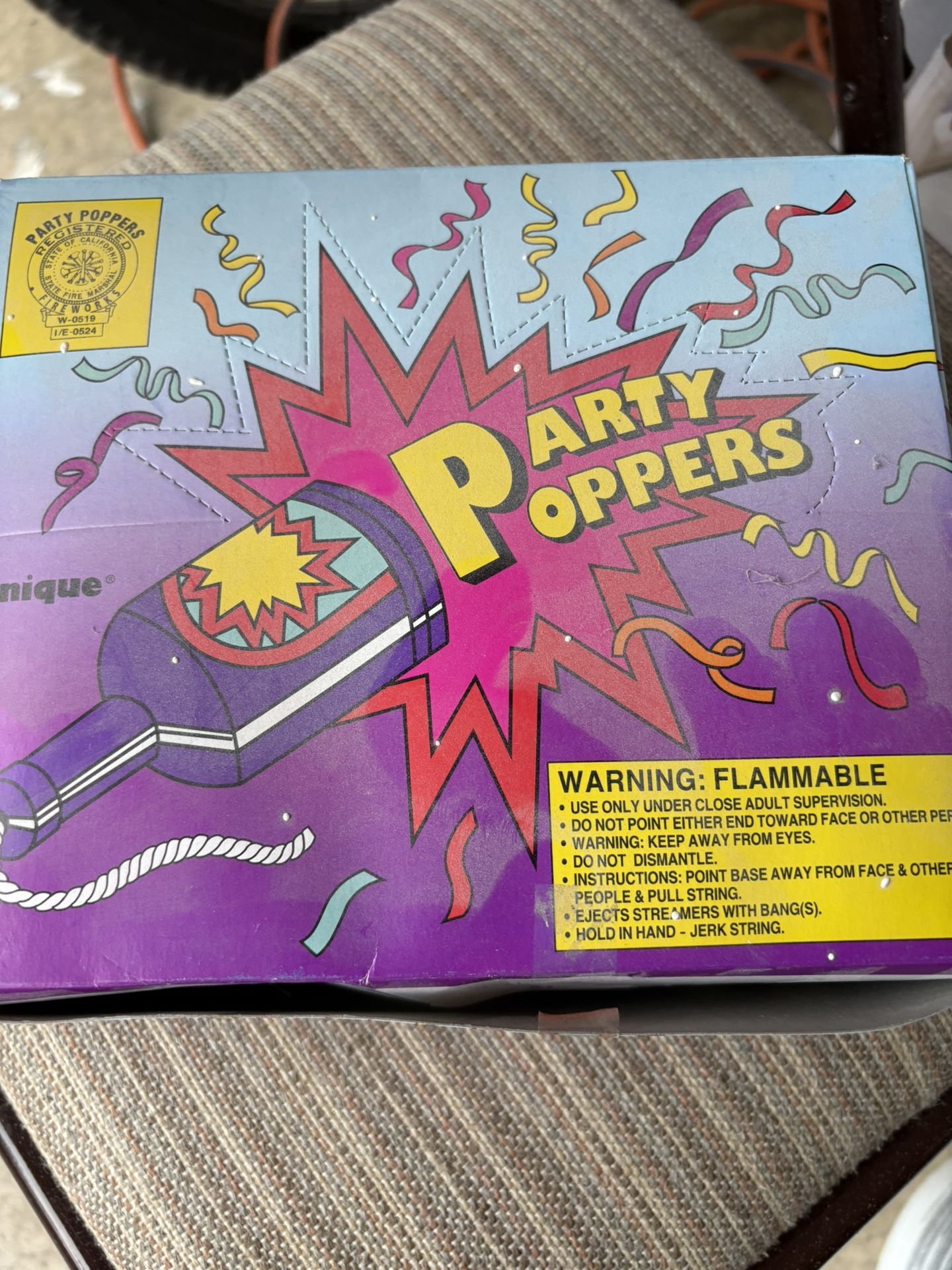 Free Mostly Full Box Of Party Poppers
