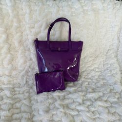 Kate Spade New York Camellia Street Jeralyn Tote in purple patent leather