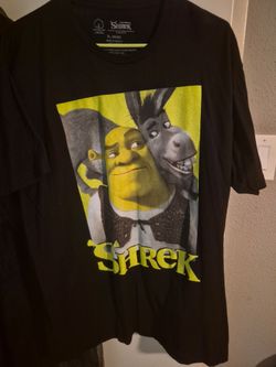 Shrek and Donkey tshirt and snow globes
