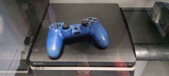 Sony PS4 Slim Console with Blue ps4 Controller
