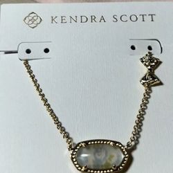  Love Shack Fancy X Kendra Scott Blue Elisa Necklace Bow 