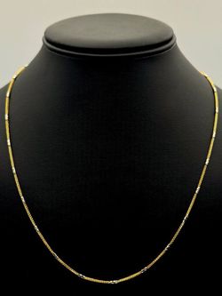New Jewelry 14k yellow gold two tone Wheat necklace chain 20" 1.60mm width
