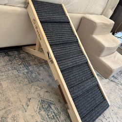 Small Dog Ramp for Couch Bed Car Folding Portable Pet Ramp for Cats Adjustable Height 21", Up to 35 lbs