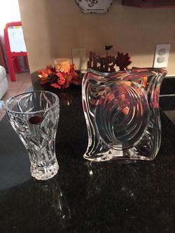 Glass frame and vase