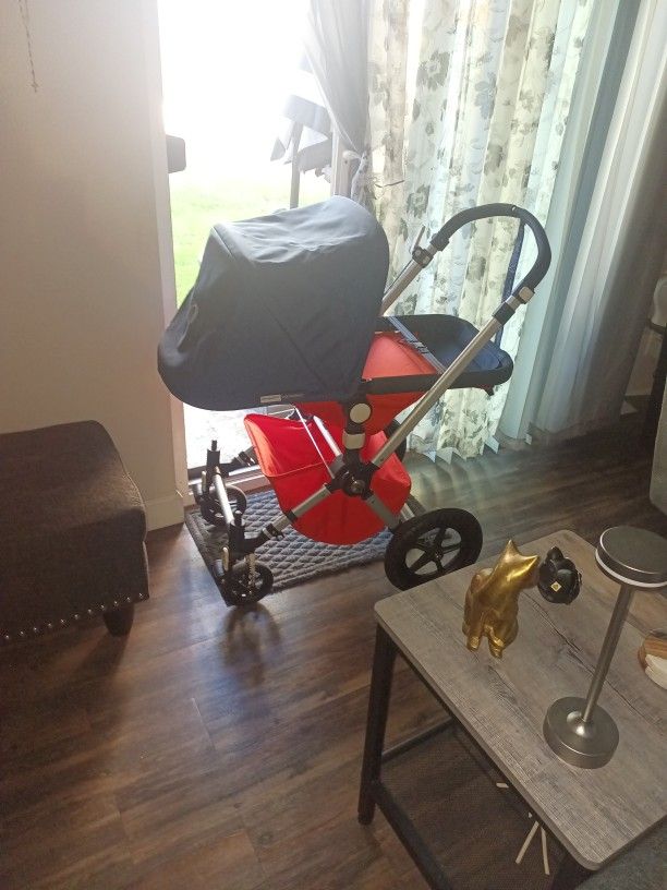 Bugaboo Stroller, Blue And Orange,Bronco Colors 