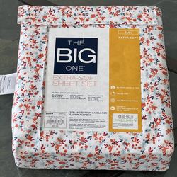 New-The Big One | Bedding | Extra Soft 4 Piece Full Sheet Set, Ditsy Floral, Deep Fit.