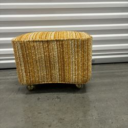 Small Orange Ottoman 