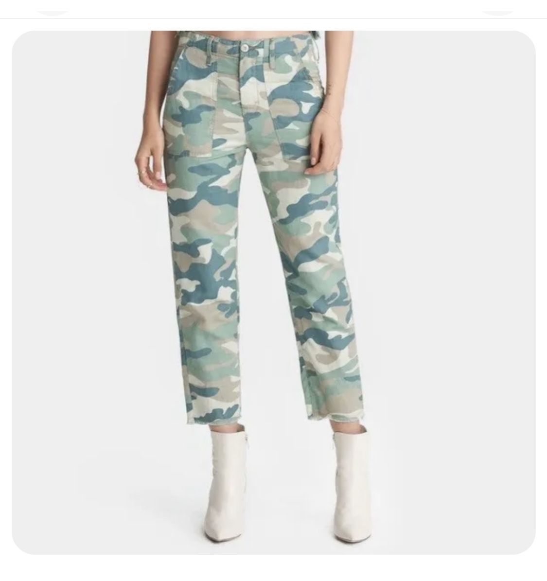 Mother The Shaker Crop Chop Camo Pants 